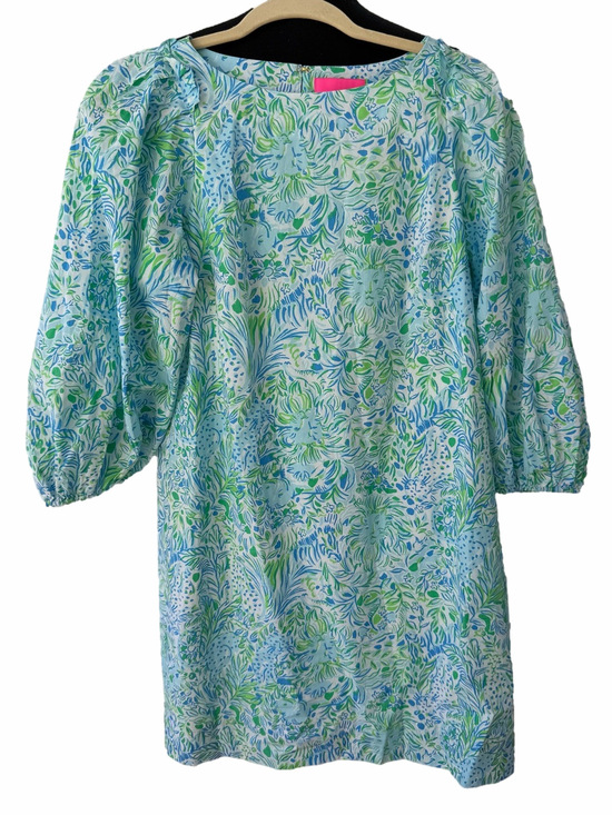Lilly Pulitzer Dresses & Skirts - Lilly Pulitzer Barbara Dress Hydra Blue Dandy Lions Size 2 NO BELT Blue Green